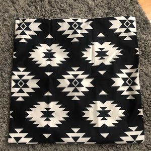 Set of TWO black/white pillow covers